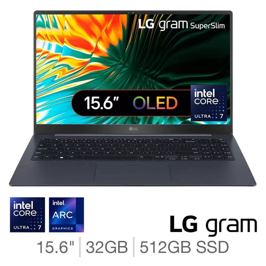 LG Gram SuperSlim 15" Laptop 15Z90ST-G.AD85A1 Intel Ultra 7 32GB RAM 512GB SSD