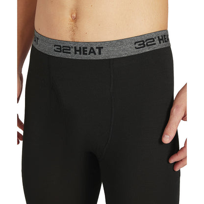 32 Degrees Men's Heat Pant Black, 2 Pack in Black Size S , M , XL