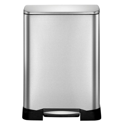 EKO Neo-Cube Recycling Bin 28L+18L in Brushed Stainless Steel 2