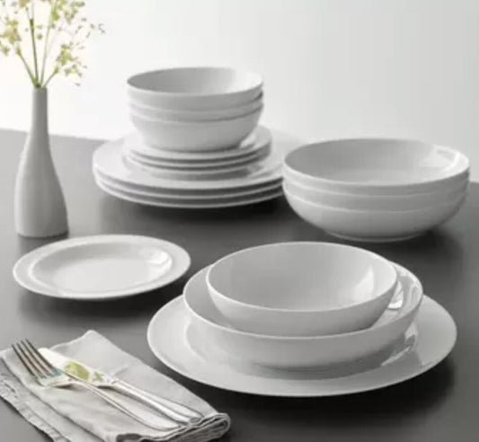 White by Denby 16 Piece Porcelain Dinnerware Set