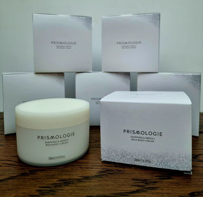 6 x 200ml Prismologie Diamond & Neroli Rich Body Cream / Made in England /Joblot