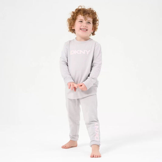 DKNY Kids Pyjama 2 Piece Set in Grey (aged 5-6)