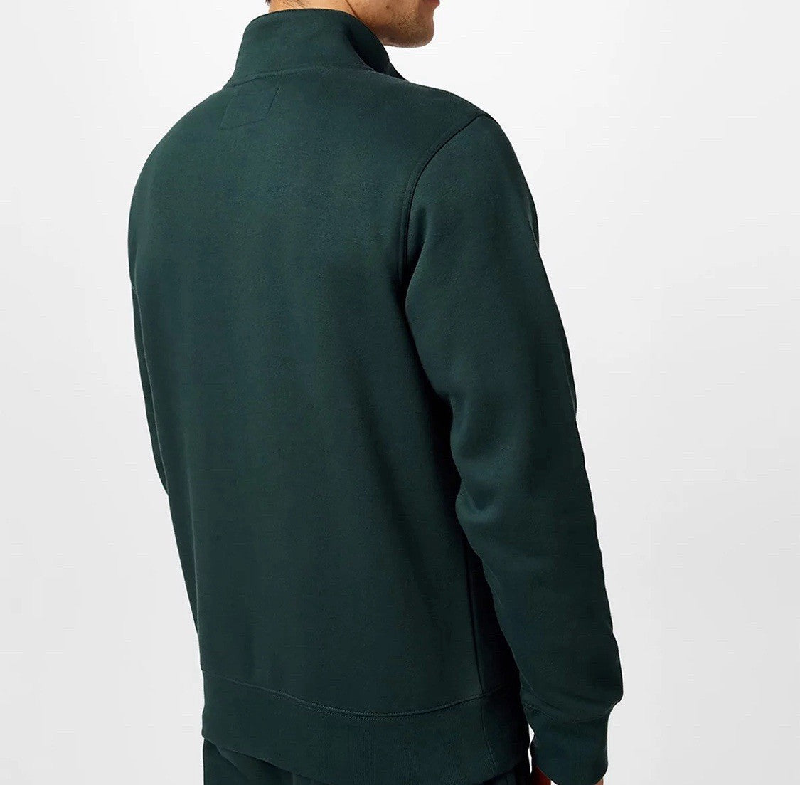 Jack Wills Men's Barchester 1/4 Zip Sweatshirt in Green, Large