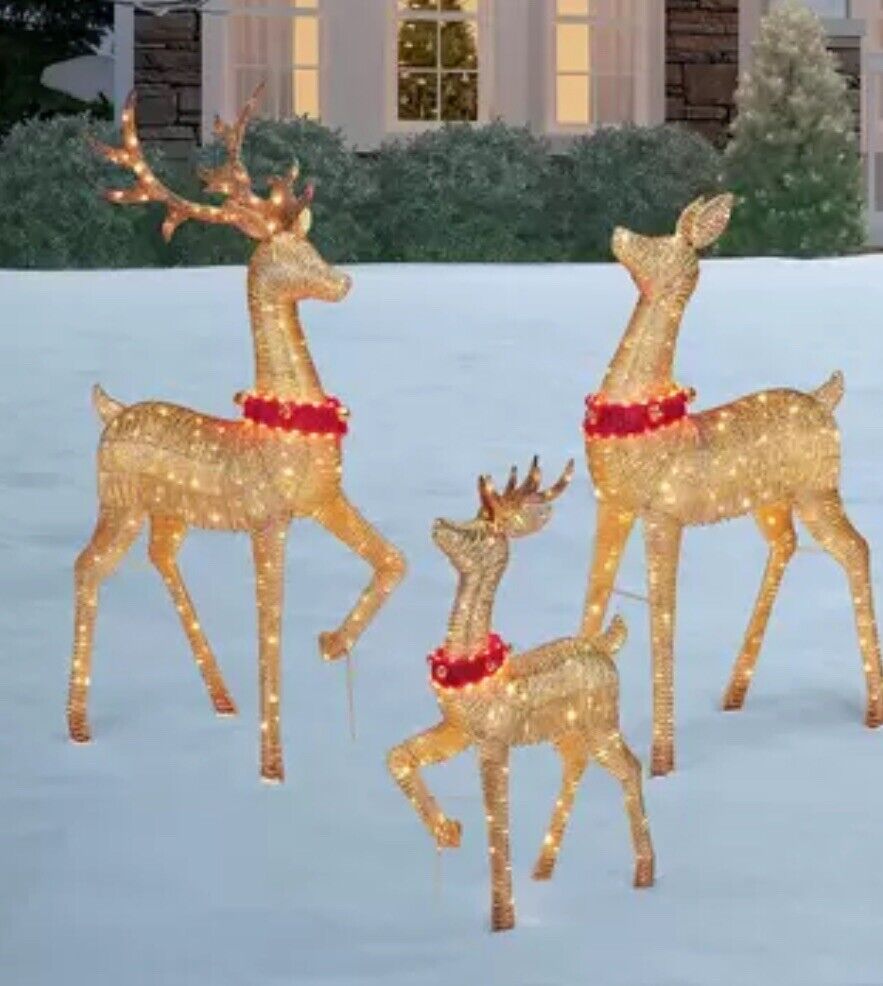 Christmas Decoration Reindeer Family Decoration - Set of 3