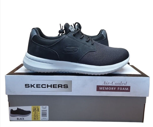 Skechers Delson Men's Shoe in Black UK 7 , US 8 EU 41 - Brand New in the box