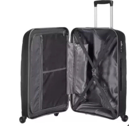 American Tourister Bon Air 3 Piece Hardside Suitcase Set, Black.