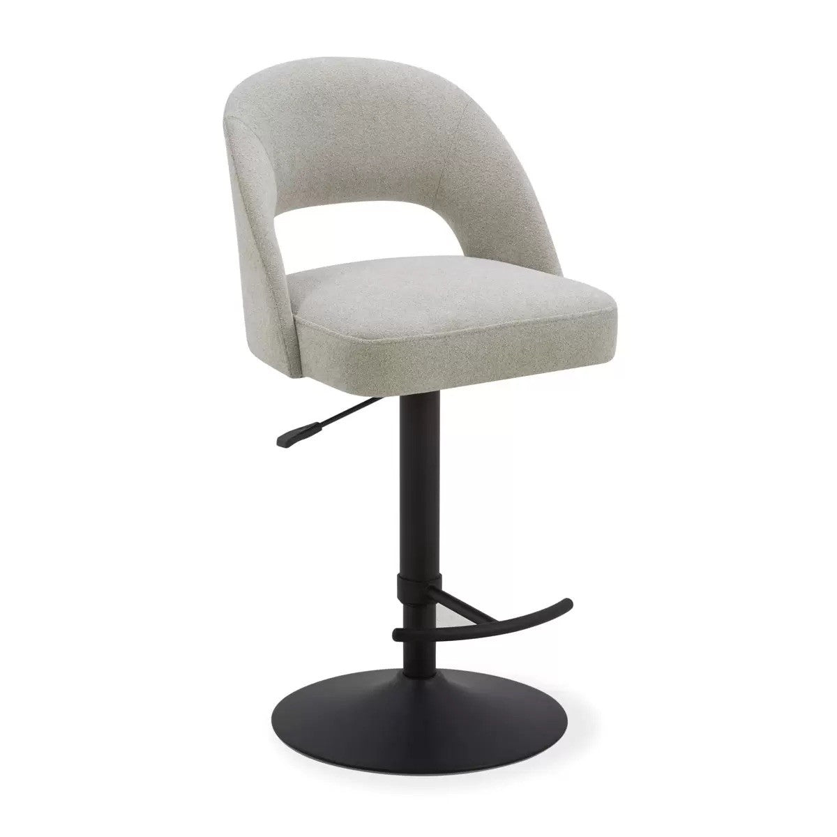 Kobe Grey Fabric Gas Lift Bar Stool Aiden & Ivy Brand New