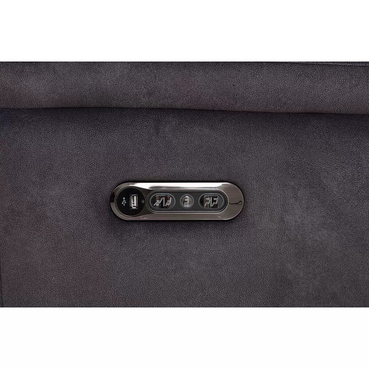Ellis Grey Fabric Power Reclining Sectional Sofa with Power Headrests