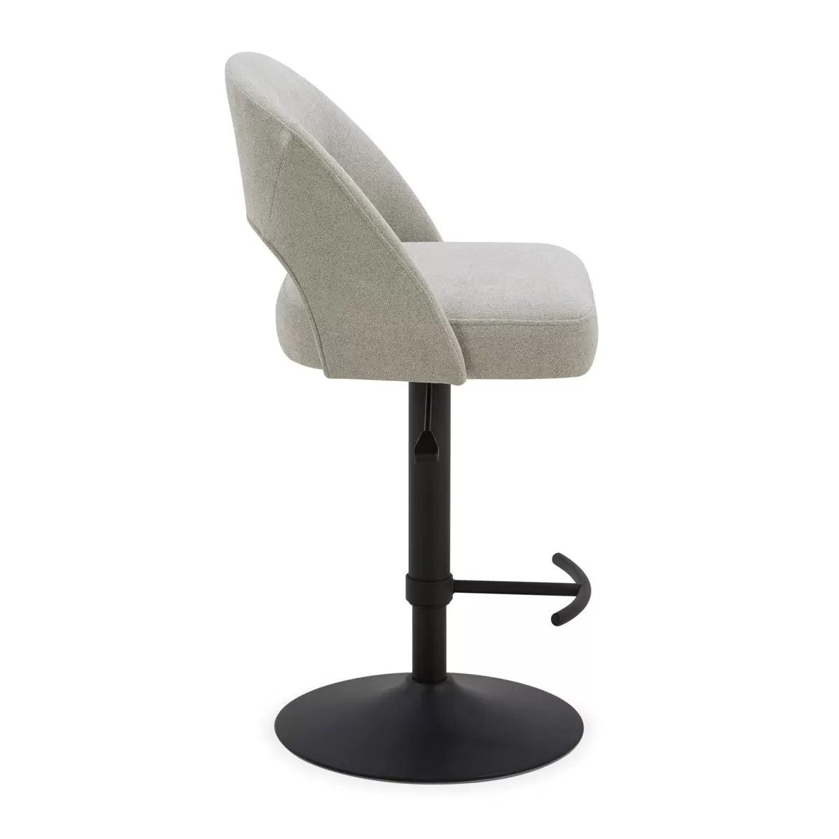 Kobe Grey Fabric Gas Lift Bar Stool Aiden & Ivy Brand New