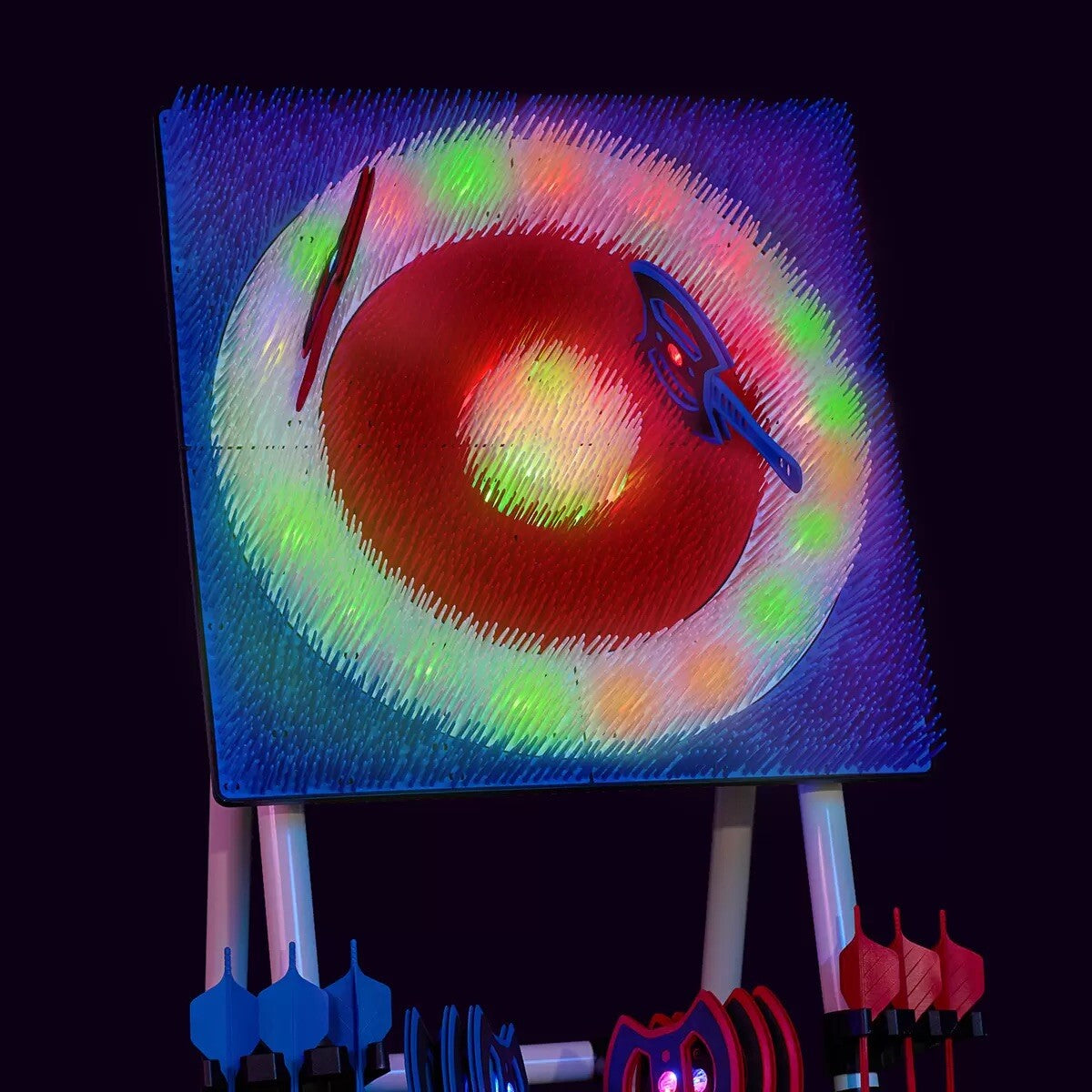 Eastpoint Light Up Axe Throw Set with 8 Safety Axes & 6 Throwing Darts Game