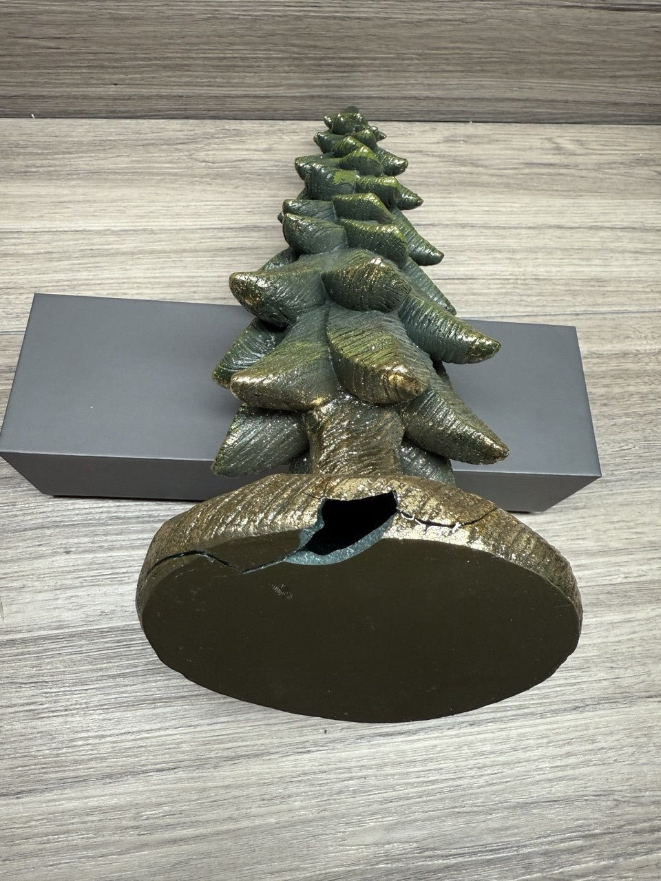 Decorative Deer Family with Trees 5 Piece White/Gold