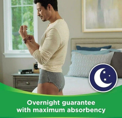 2x Depend Comfort Protect for Men L/XL - Incontinence Pants Total 54- Discreet