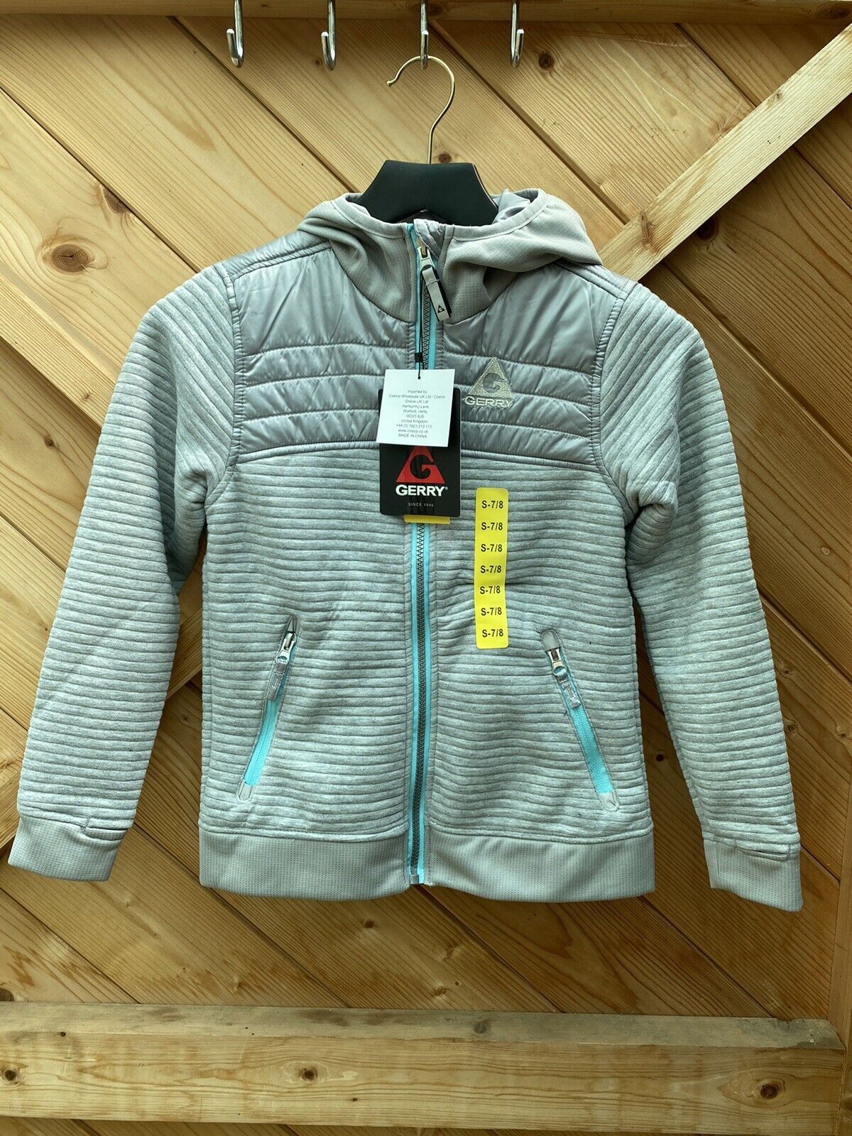 Gerry Big Boys G-Summit Fleece Overlay Shell Jacket 7-8 Light grey