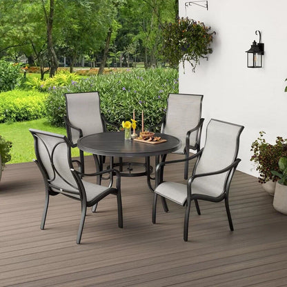 NEW Agio Alki 5 Piece Sling Dining Set + Cover