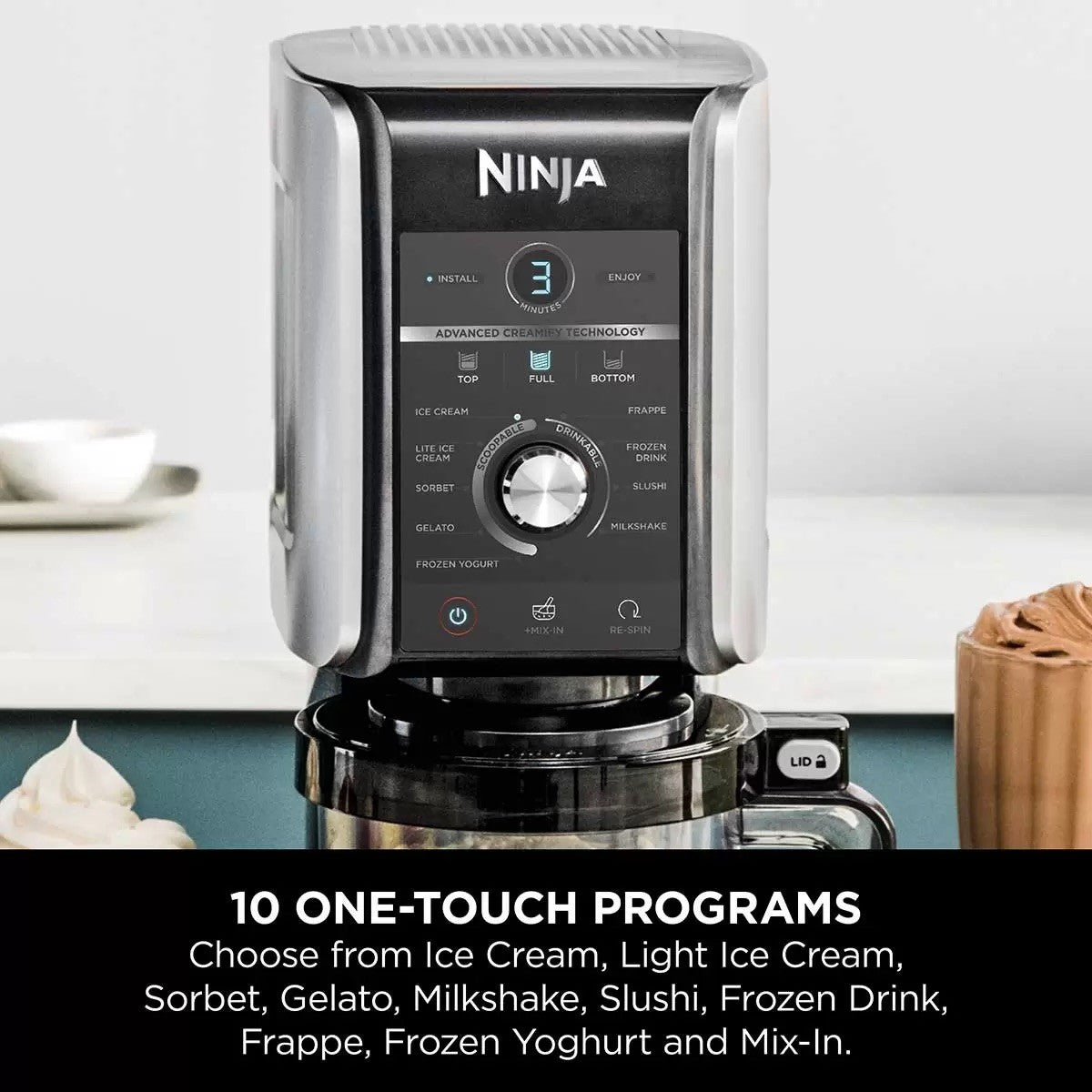 Ninja Creami Deluxe Ice Cream and Frozen Drink Maker [NC501UK] 10-in-1 EXD