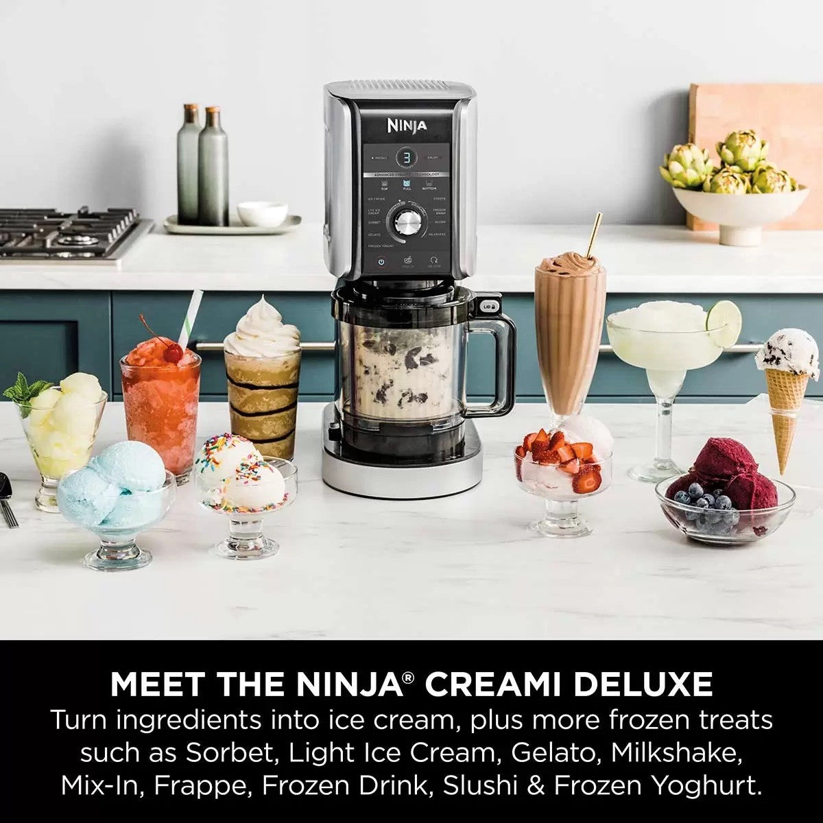 Ninja Creami Deluxe Ice Cream and Frozen Drink Maker [NC501UK] 10-in-1 EXD