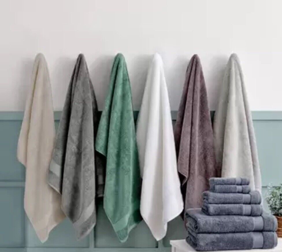 Grandeur 100% Hygro Cotton Bath Sheets / Towels / Pack of 2 in Oil Blue 76x147cm