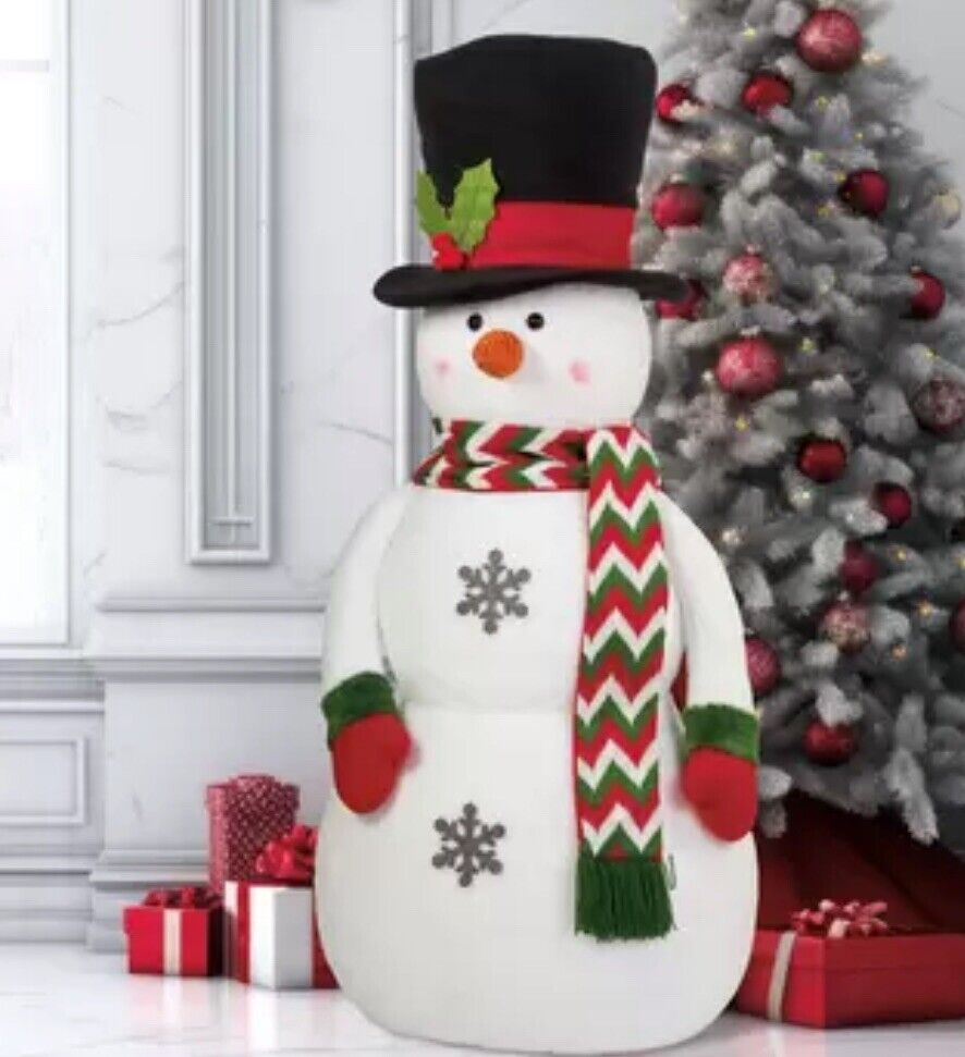 3.9ft (1.2m) Classic Top Hat Soft Sculpture Snowman