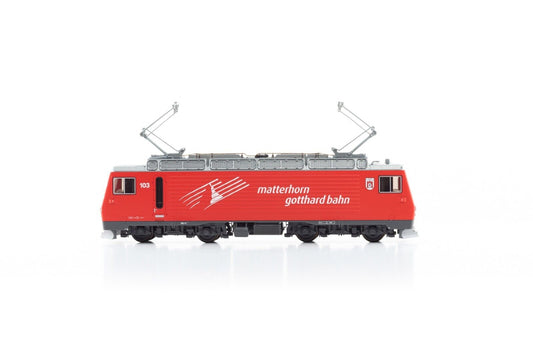 BEMO 1262 263 - MGB HGe 4/4 II 103 "Chur" electric loco with gear drive, red