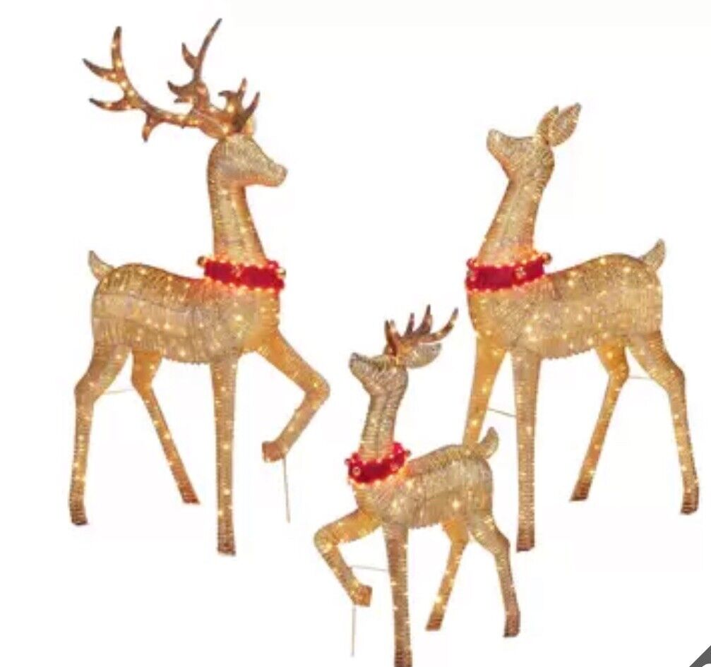 Christmas Decoration Reindeer Family Decoration - Set of 3