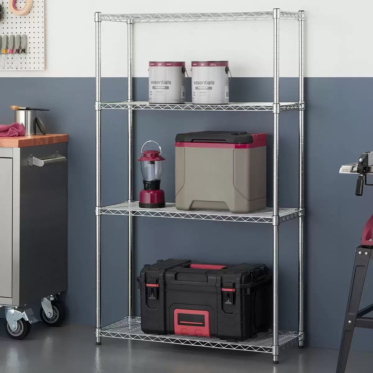TRINITY EcoStorage™ 4-Tier Chrome Storage Unit