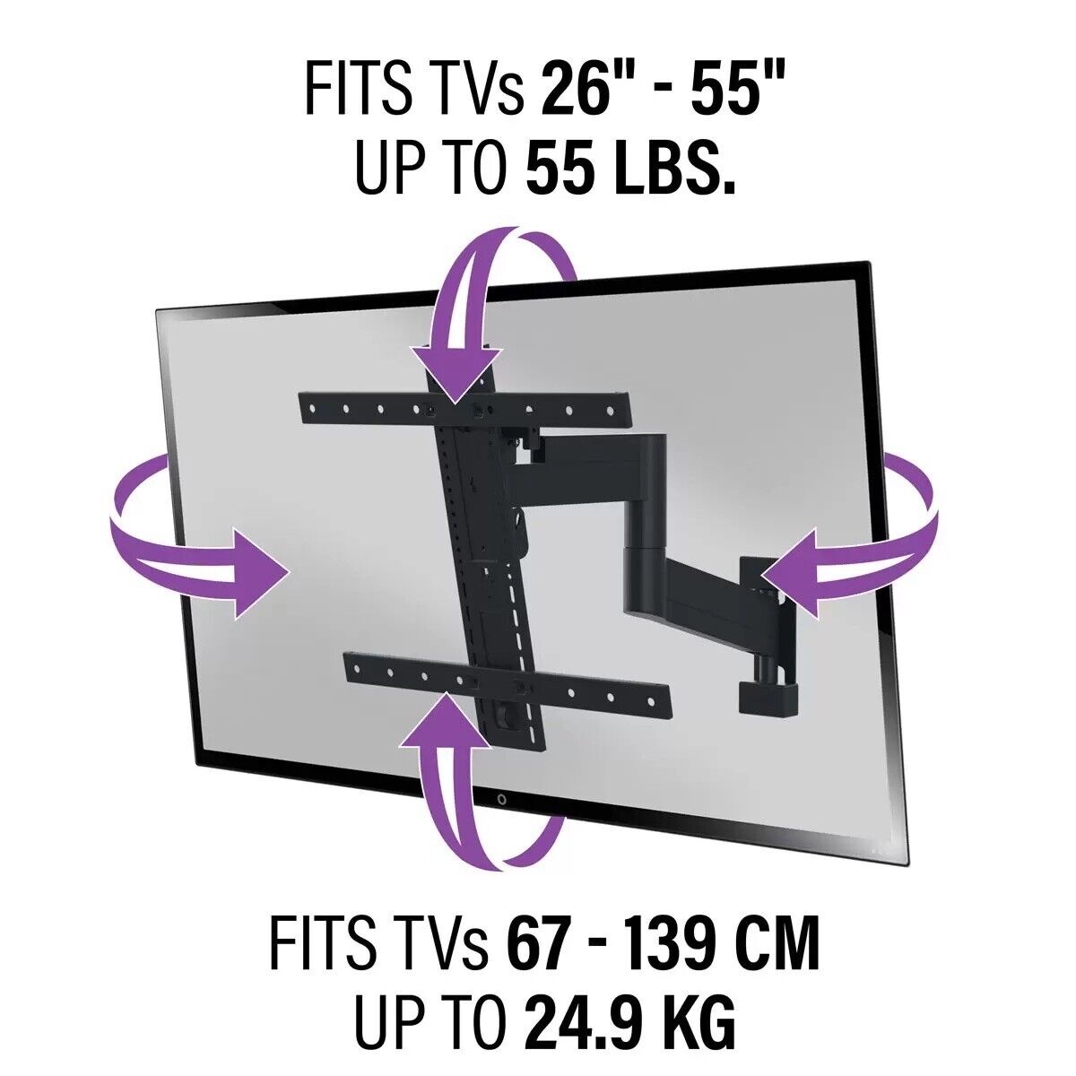 Sanus Preferred 26-55" Full Motion TV Wall Mount SMF421-B2 Free Delivery