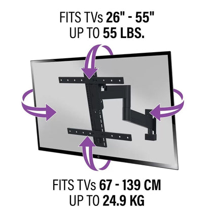 Sanus Preferred 26-55" Full Motion TV Wall Mount SMF421-B2 Free Delivery