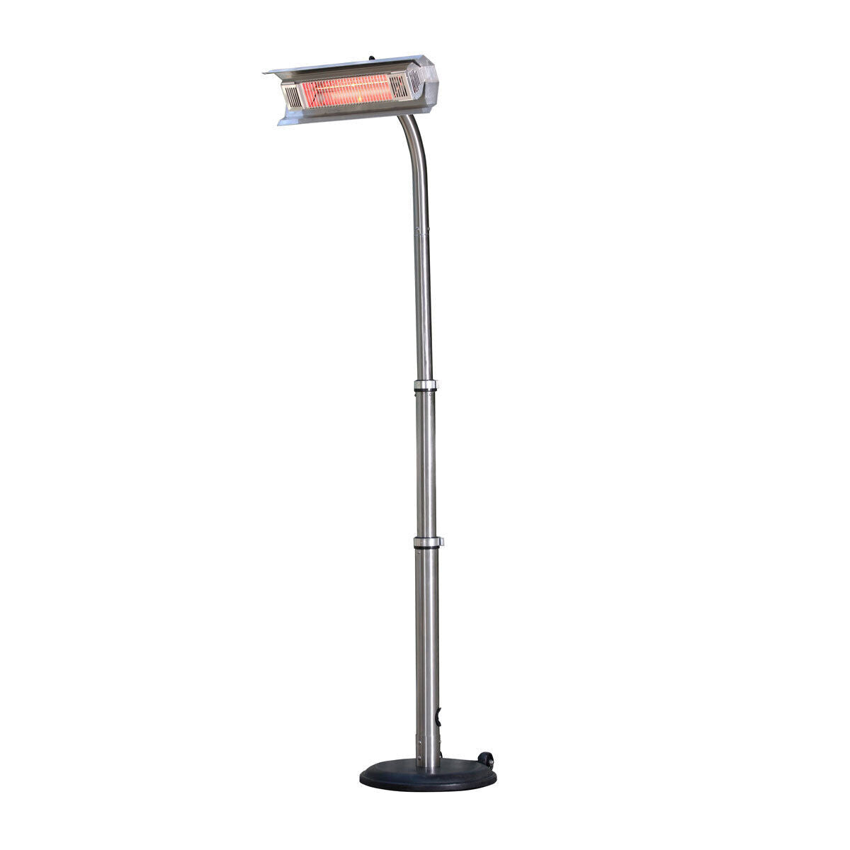 FireSense Stainless Steel 2.3m Telescoping Pole Mounted Infrared Patio Heater