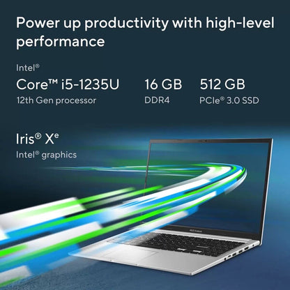 ASUS Vivobook Laptop 15.6”, Intel Core i5, 16GB RAM, 512GB SSD, X1502ZA-BQ556W