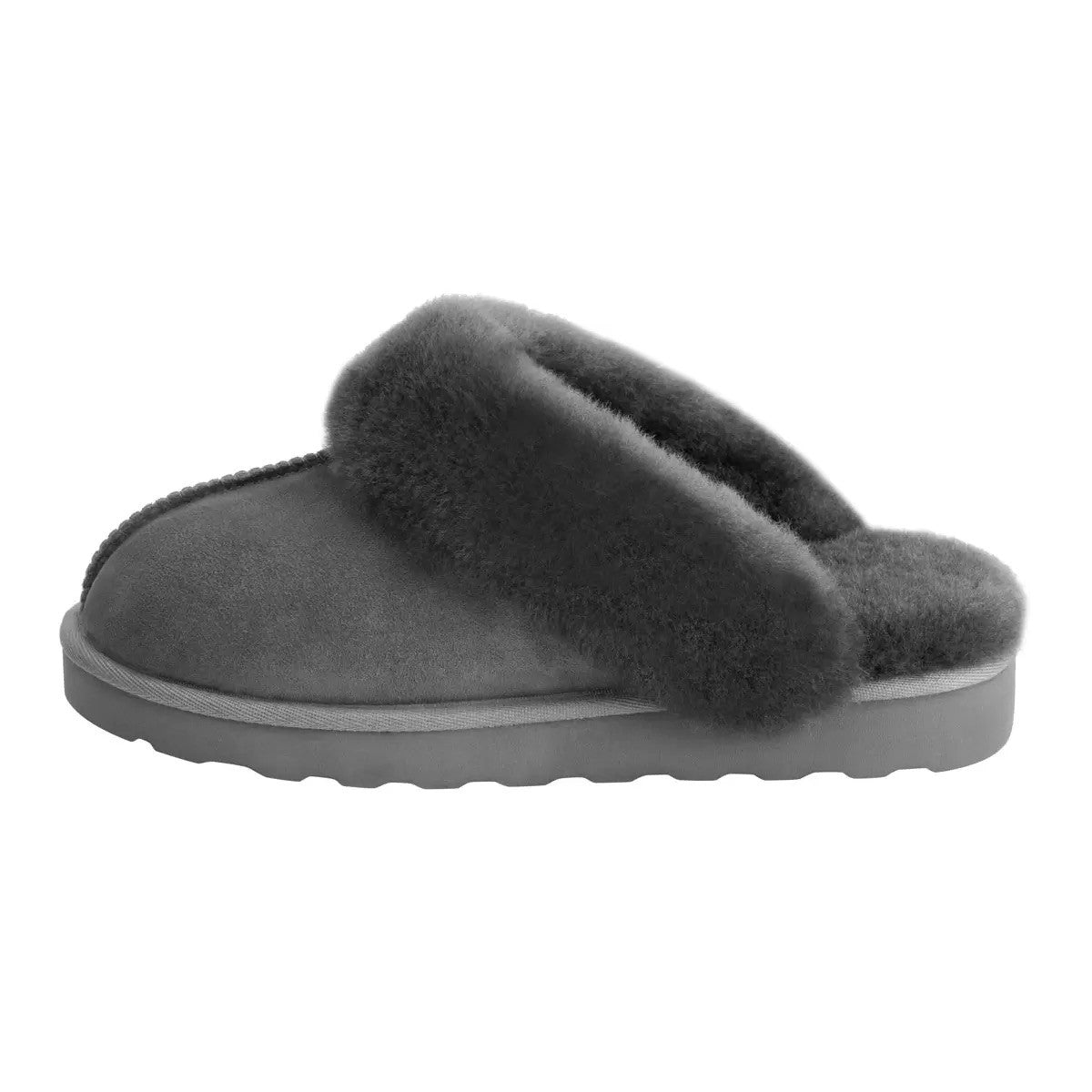 Kirkland Signature Women's Shearling Slippers in Grey, UK 8