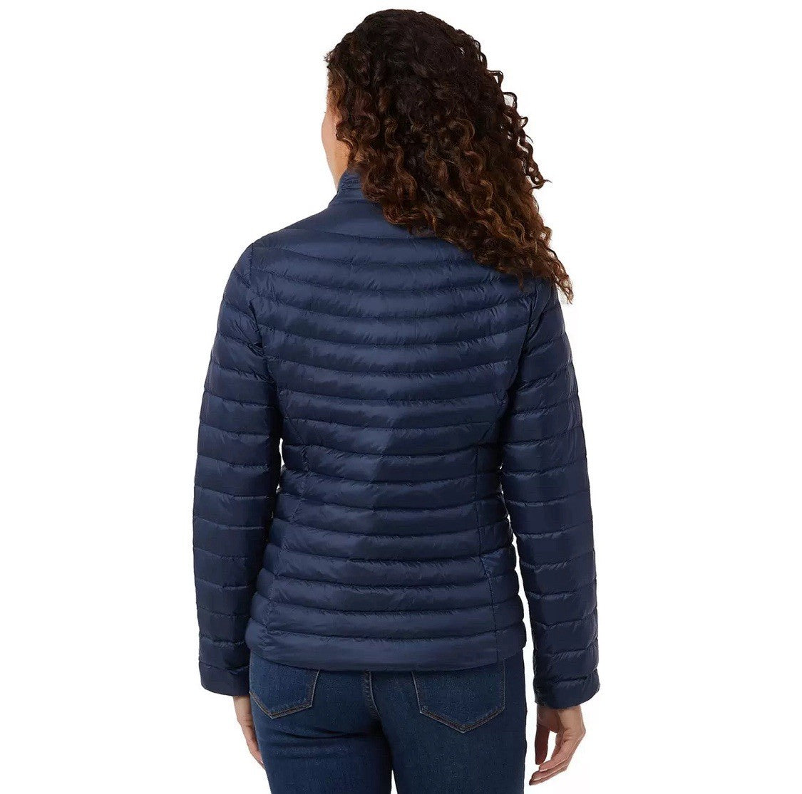 32 Degrees Ladies Short Down Jacket with Detachable Hood in Blue, Extra-Large