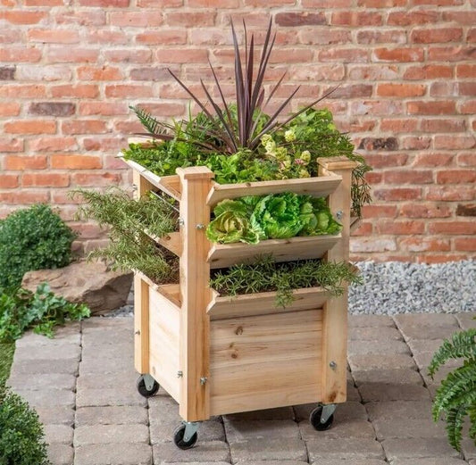 Evergreen 33" Raised Wooden Bed Planter 84cm 100% FSC Wood + FREE DELIVERY