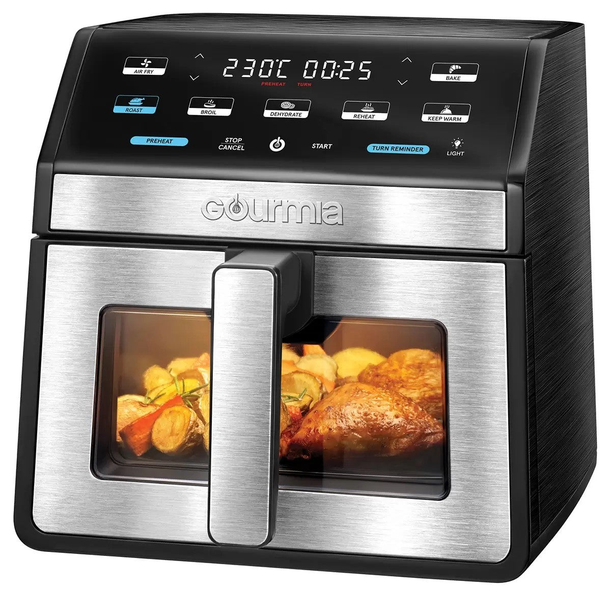 Gourmia Digital Air Fryer 7.6L With Light & Window Black 7 Fry Functions
