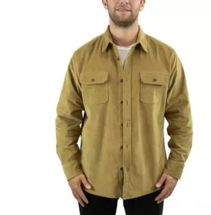 Jachs Men's Cord Shirt In Tan