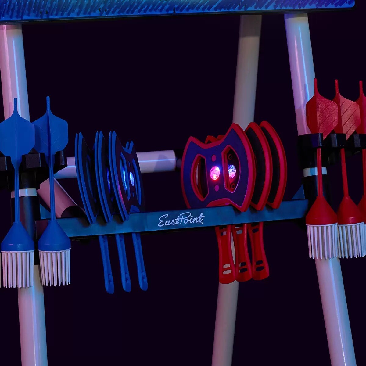 Eastpoint Light Up Axe Throw Set with 8 Safety Axes & 6 Throwing Darts Game *