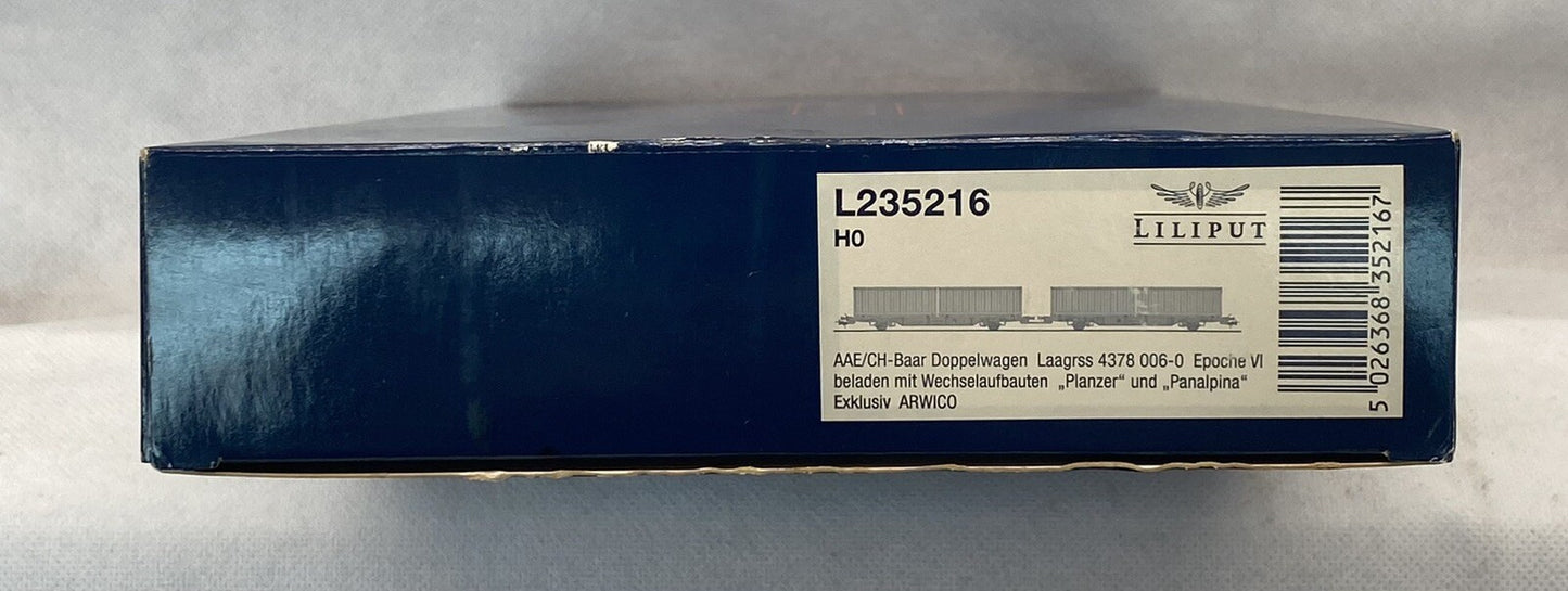 Liliput L235216- Planzer freight waggon set DC, H0