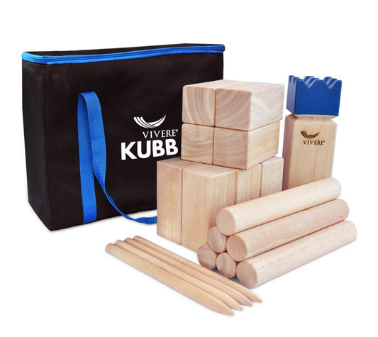 Vivere Kubb Tournament Edition Outdoor Wooden Game