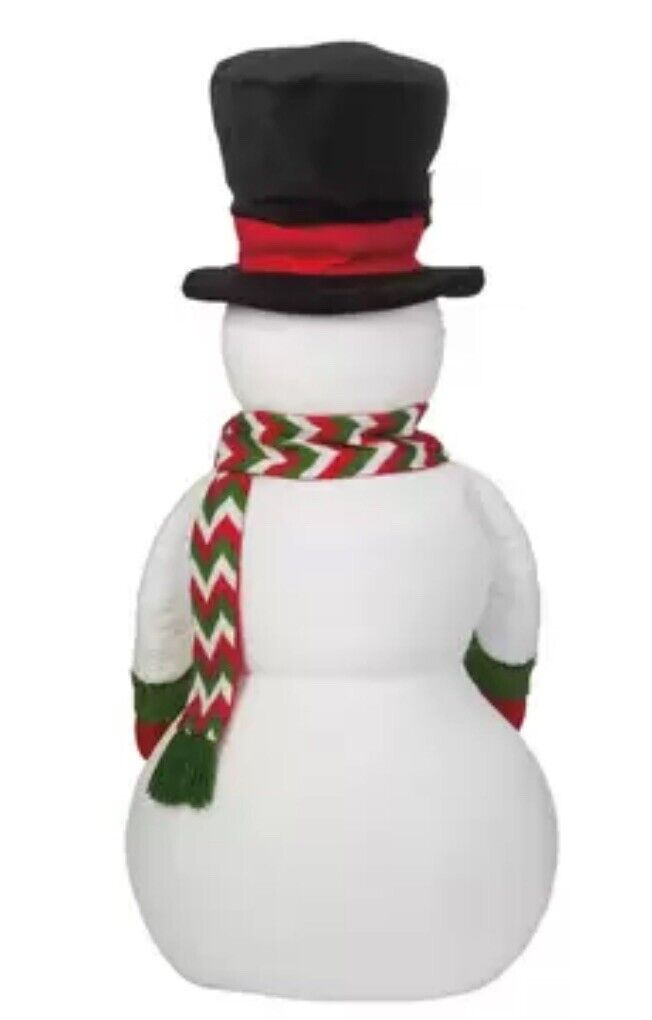 3.9ft (1.2m) Classic Top Hat Soft Sculpture Snowman