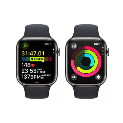 Apple Watch Series 9 GPS + Cellular, 45mm MRMW3QA/A Graphite Case M/L Sport Band