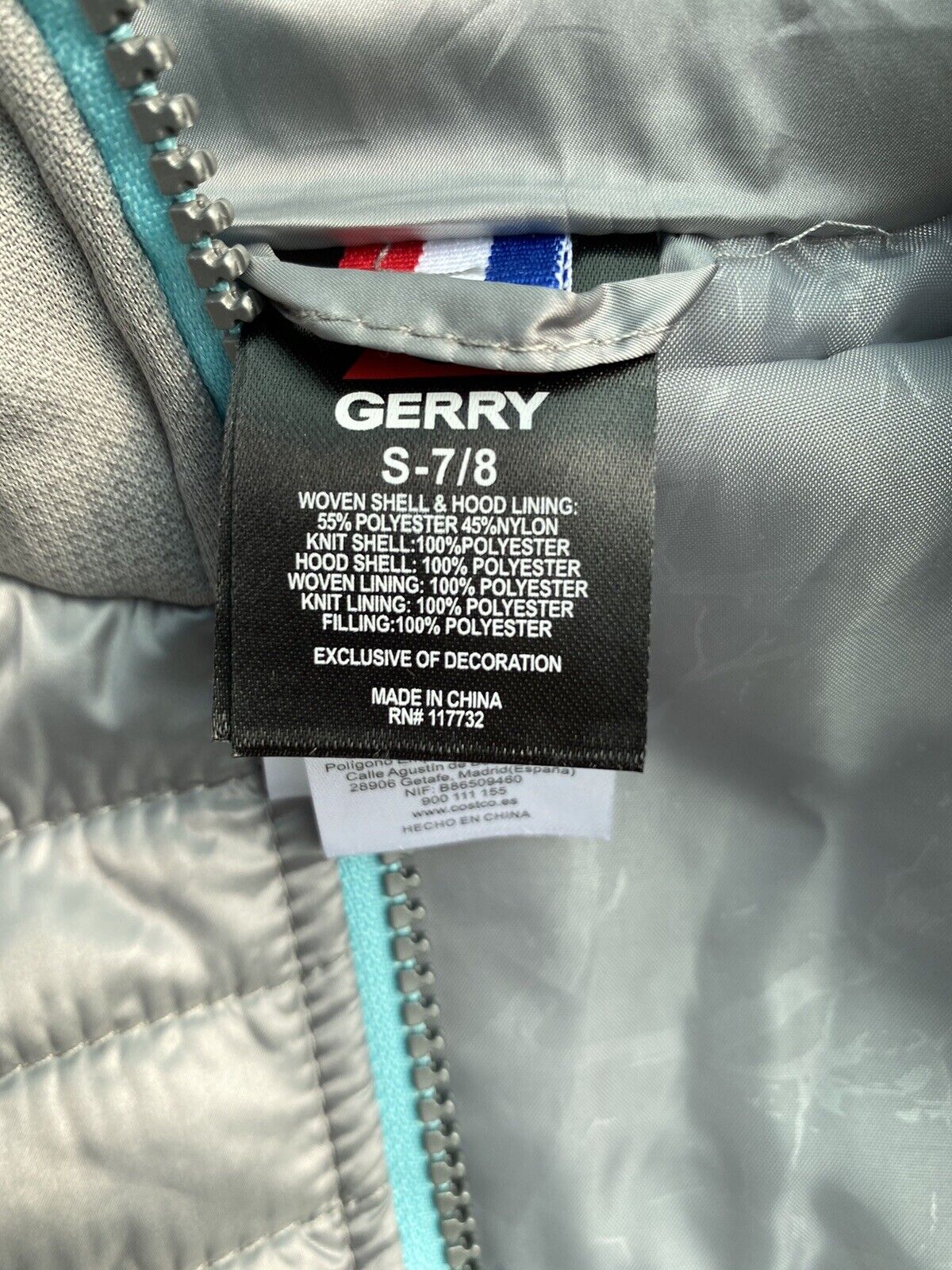 Gerry Big Boys G-Summit Fleece Overlay Shell Jacket 7-8 Light grey