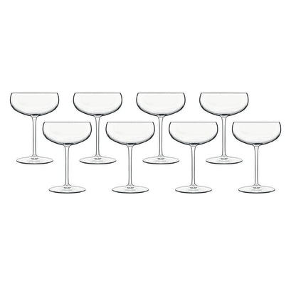 Luigi Bormioli Talismano Crystal Martini Glasses, 8 Pack