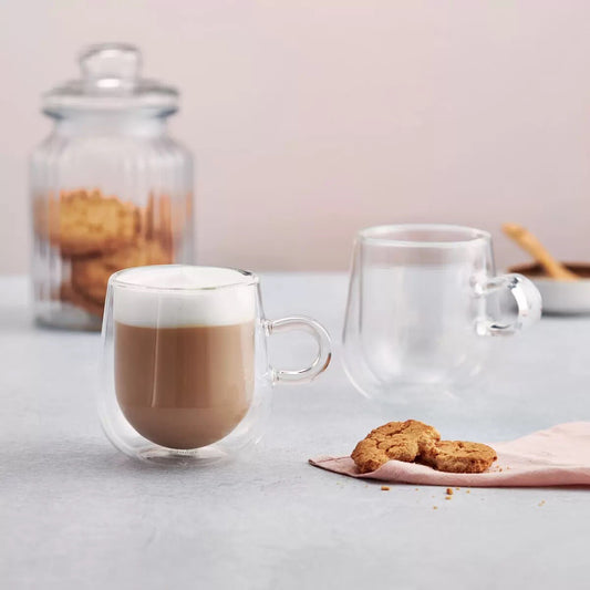 Judge Double Walled Latte Glass Set, 275ml, 6 Pack