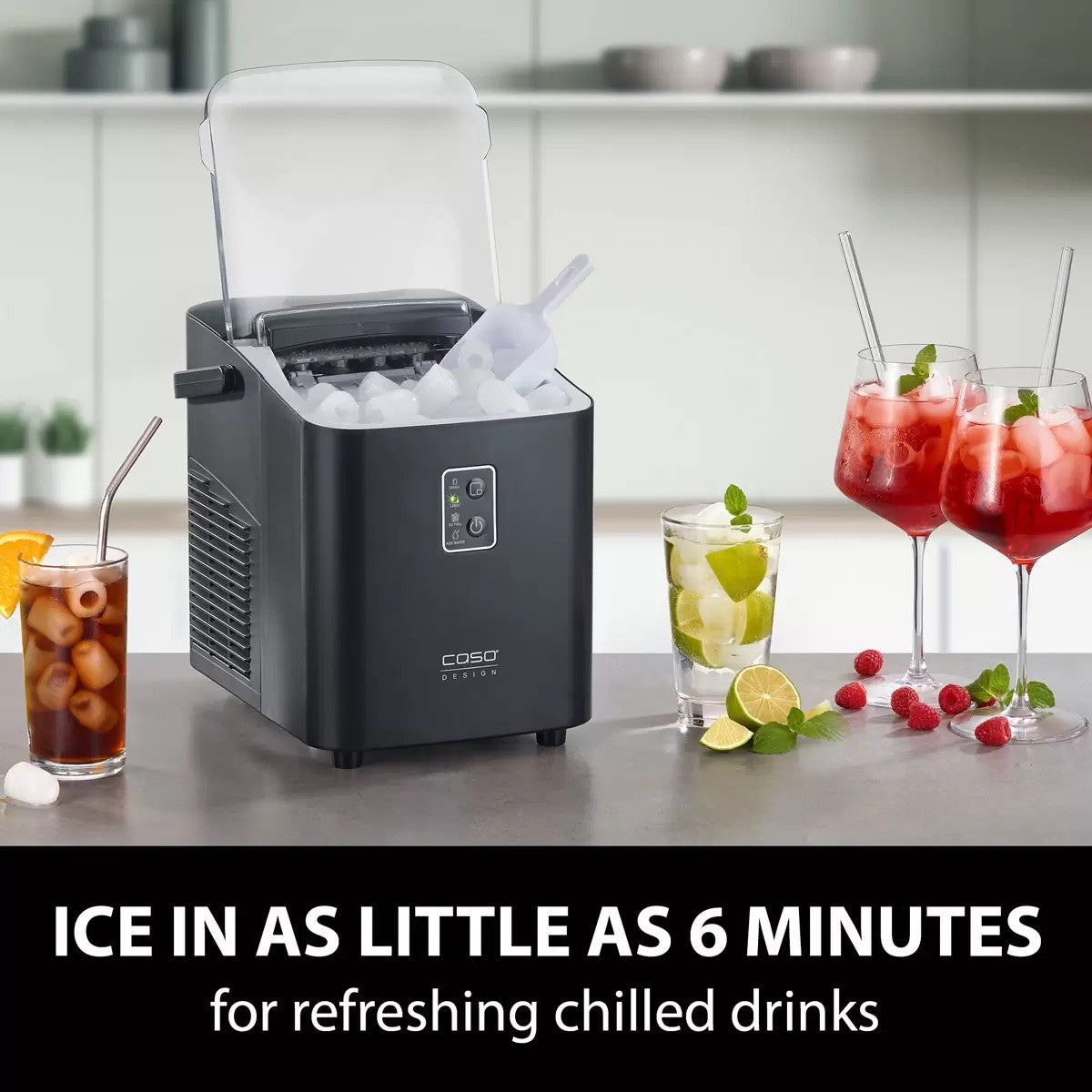 Caso Design IceChef Compact Ice Cube Maker Black, Ex-Display
