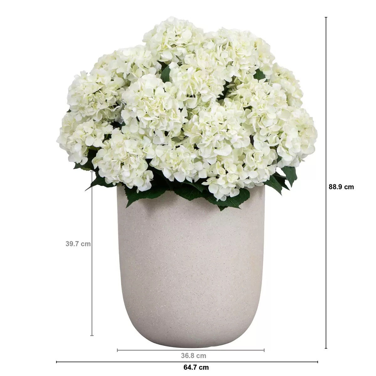 Artificial Hydrangea in Planter, New + Free Delivery