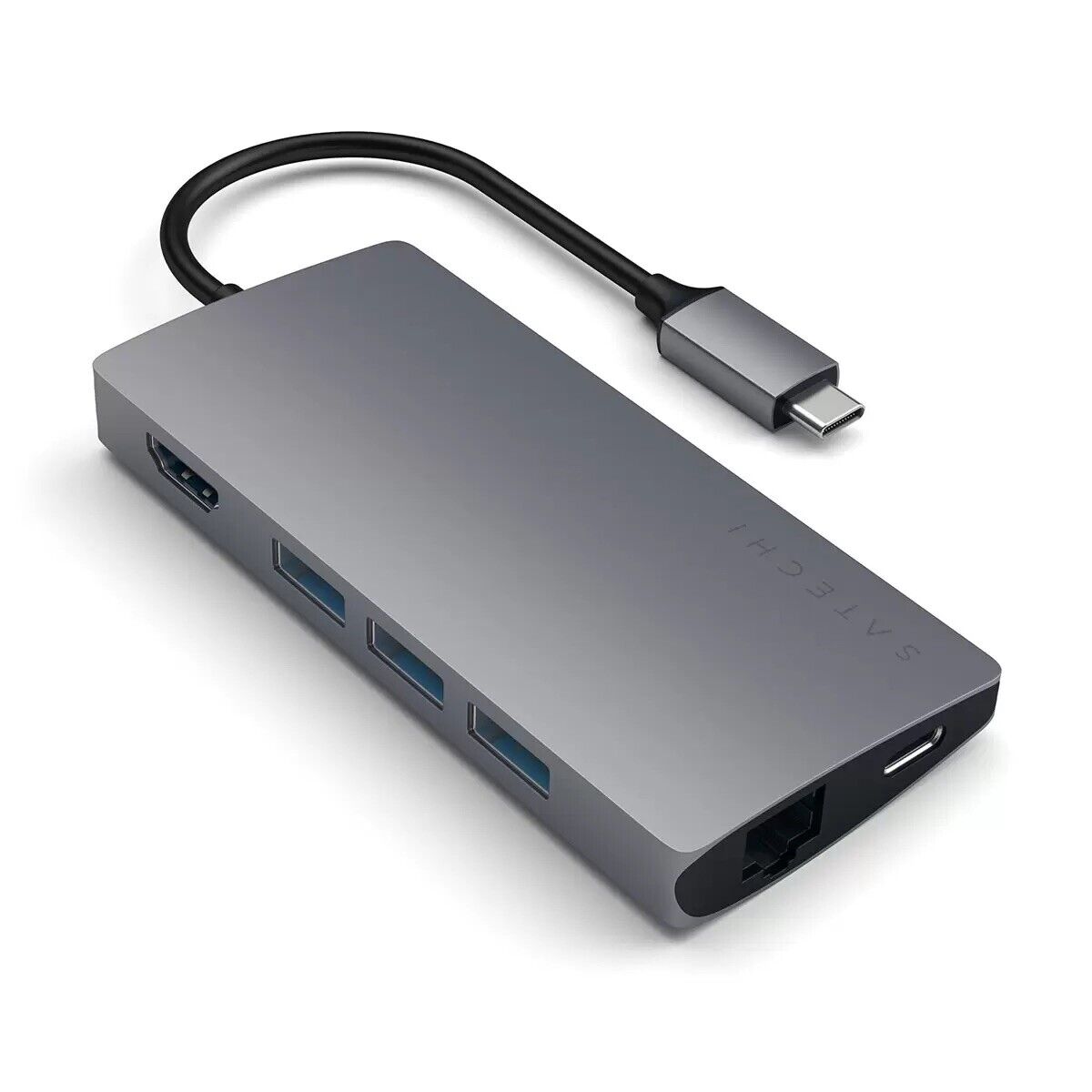 Satechi Aluminum Multi-Port Adapter V2 - Space Grey (ST-TCMA2M)