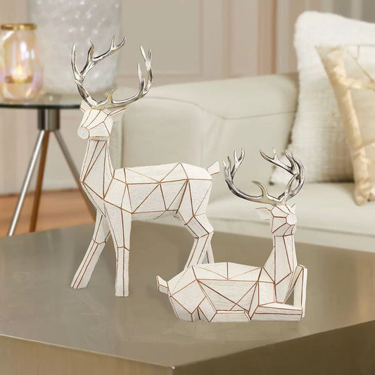 20 Inch (50.7cm) 2 Piece Geometric Deer Set Christmas Reindeer