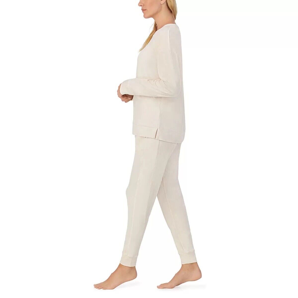 Carole Hochman Ladies Velour Lounge Set In IVORY