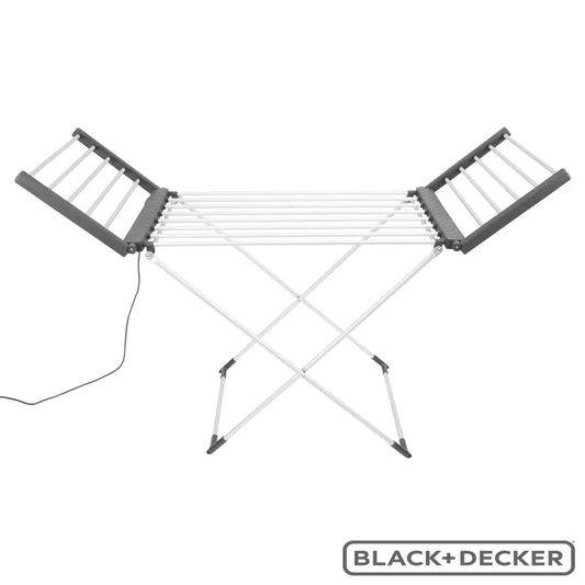 Black + Decker Heated Winged Airer H 74 x L 94 x W 50cm 18 drying bars capacity