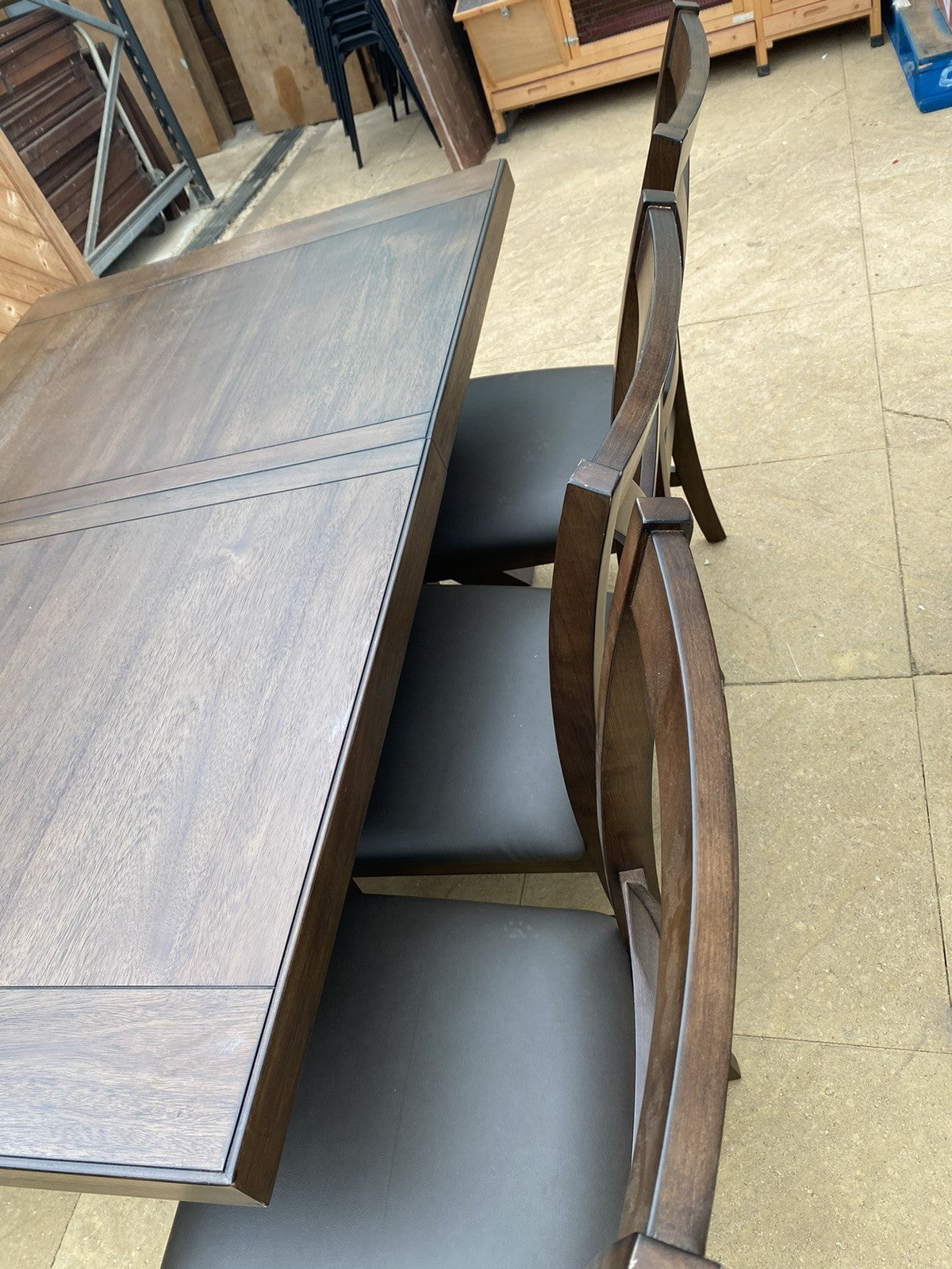 Blakely Wood Extending Dining Table + 6 Cross Back Chairs