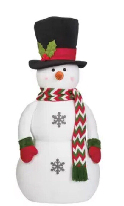 3.9ft (1.2m) Classic Top Hat Soft Sculpture Snowman